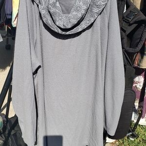Maurices size 3 grey cowl neck sweater